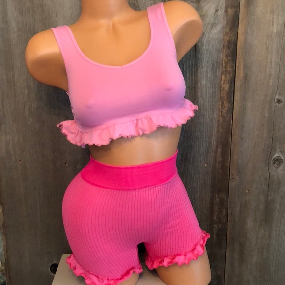 NWOT Free People Movement Ruffle Top in Pink Size XS/S - Picture 12 of 13